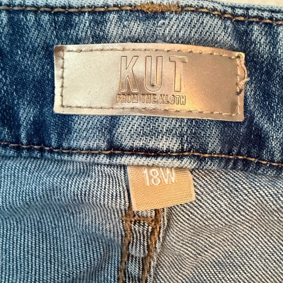 Kut from the Kloth “Jodi Fab Ab Wide Leg High Rise Blue Jeans-18W - Picture 3 of 5